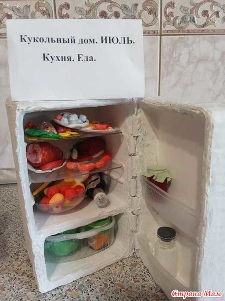 Кукольный дом. Июль (кухня-еда). Кухня в винтажном стиле для Барсука.