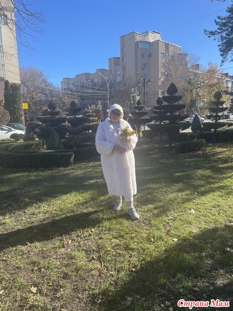 Пальто из буклированной пряжи