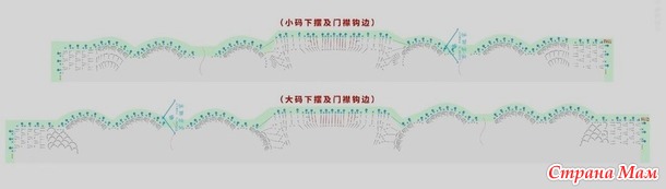 Оригинальный жакет связанный поперек веерным узором. Крючок.