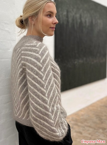 Свитер MY HERRINGBONE JUMPER. Дизайн от NORgardknitters. Спицы.