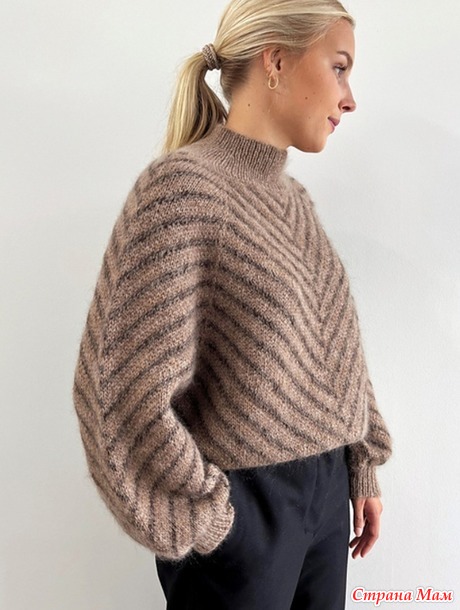Свитер MY HERRINGBONE JUMPER. Дизайн от NORgardknitters. Спицы.