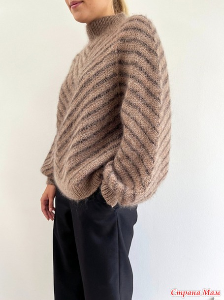 Свитер MY HERRINGBONE JUMPER. Дизайн от NORgardknitters. Спицы.
