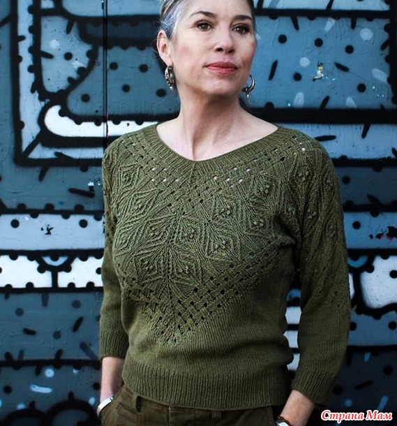 Пуловер CORBIS от Natasja Hornby. Спиицы.