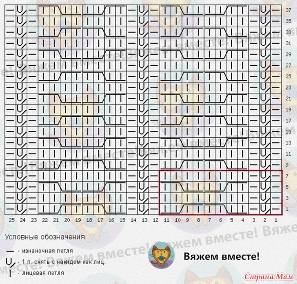 Два узора для кардигана