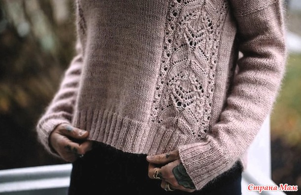 Джемпер Pink Fizz от Andrea Mowry. Спицы.