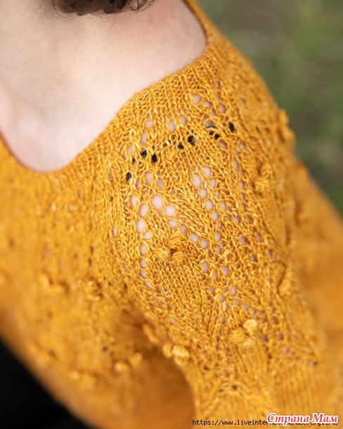 Джемпер Tulip Garden Tee «Тюльпановый сад». Спицы.