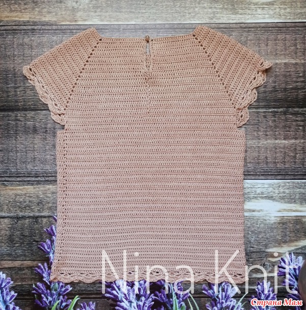 Мастер-класс по вязанию базовой футболки.. Автор Nina Knit.