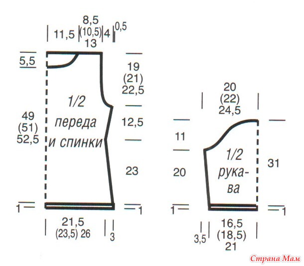 Летний ажурный пуловер из натуральной пряжи. Спицы.