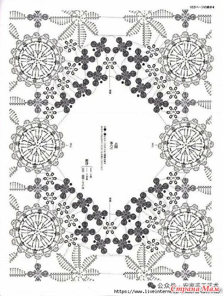 Короткое ажурное почо из цветочных мотивов. Крючок.