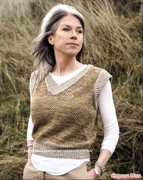 Жилет Marram by Natasja Hornby. Спицы.