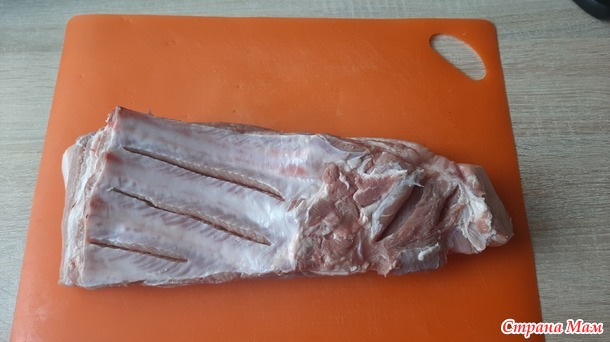 Запеченная грудинка.