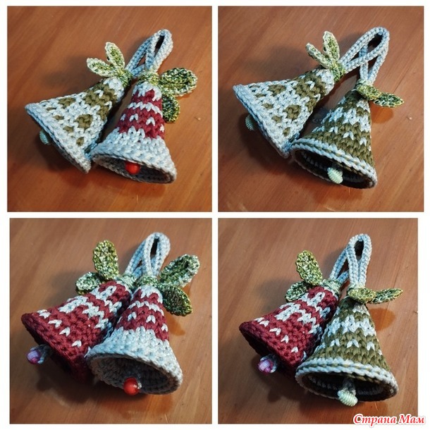 Новогодние колокольчики крючком