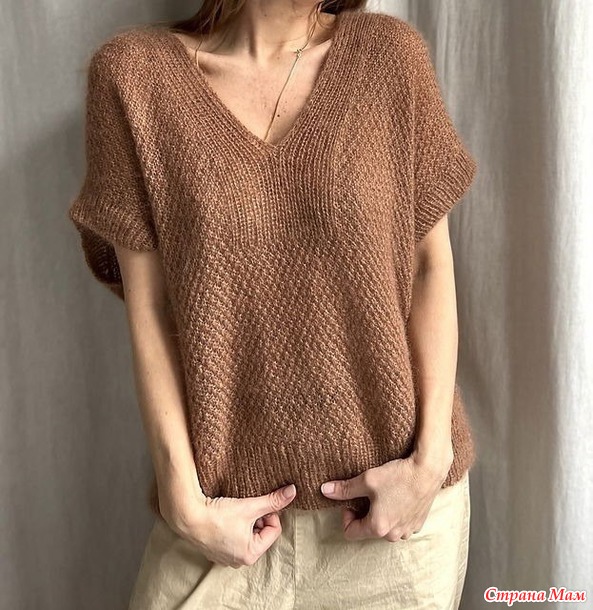 Безрукавка (пуловер) Fungus от Refined Knitwear. Спицы.