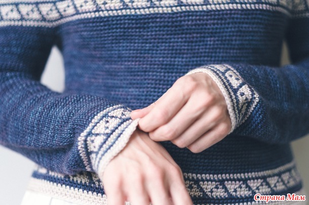 Джемпер крючком. Dreamscape Colorwork Pullover (Сказочный пейзаж)
