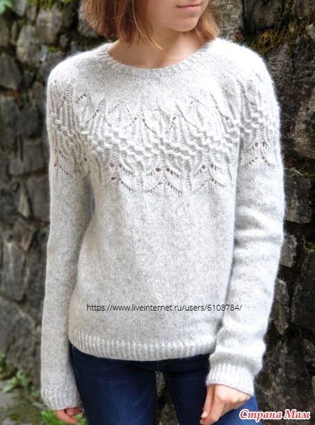 Пуловер Morse Code Sweater от Valentina Bogdanova. Спицы.