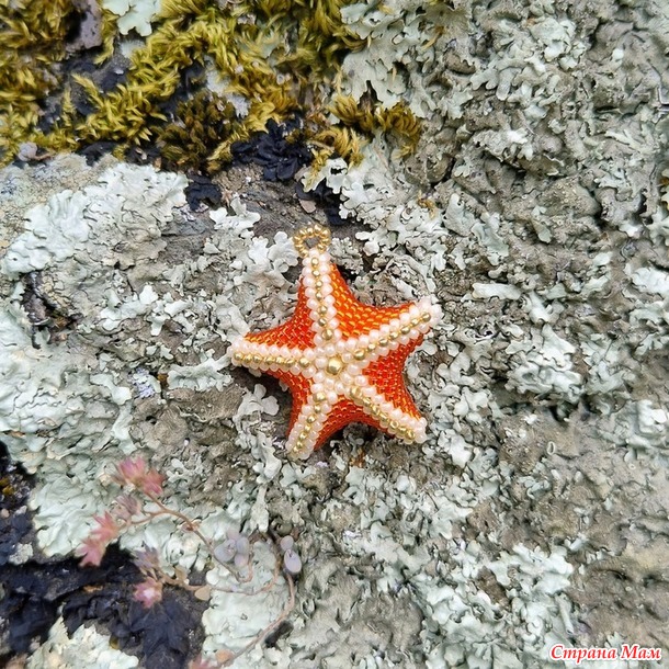 Времена года. Июль. Морские звездочки из бисера