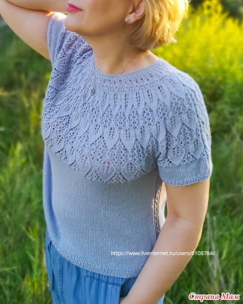 Топ OhlalaTee от Jill Karina Bе. Спицы.