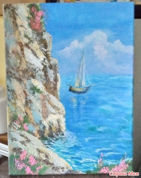 Времена года. Июль. Скалы у моря.