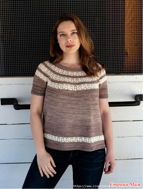 Топ Rialto Ripples Topby Irina Anikeeva. Спицы.