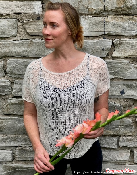 Топ TIA от This.Bird.Knits. Спицы.
