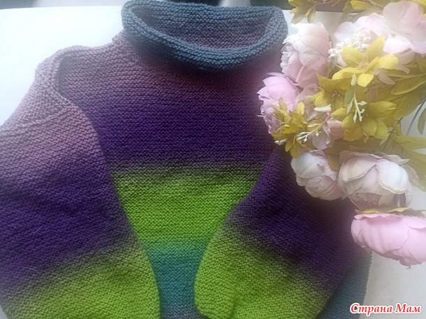 Довяжика. Свитерок из кауни.
