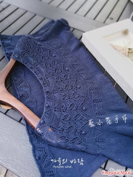 Летняя кофточка из шелка Xiaoshi-Yunbo. Спицы.