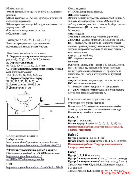 Футболка с круглой кокеткой