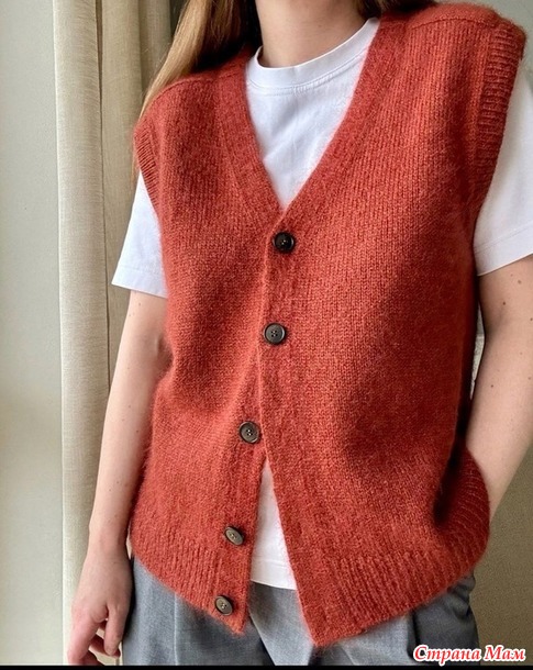 Жилет PAUL Vestby от Moreca knit. Спицы.