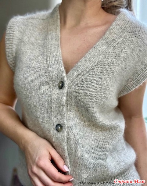 Жилет PAUL Vestby от Moreca knit. Спицы.
