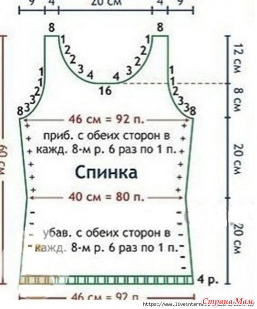 Майка с ажурным узором