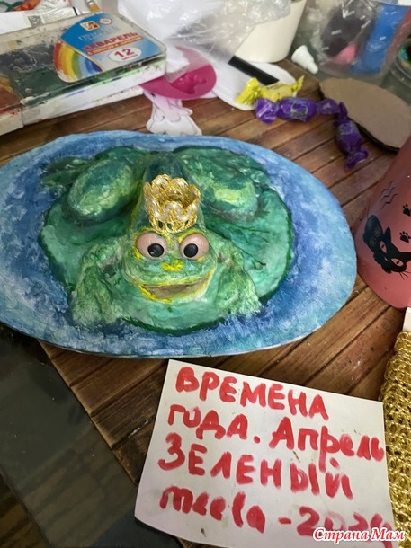 Времена года. Апрель. Зеленый. Шкатулка.