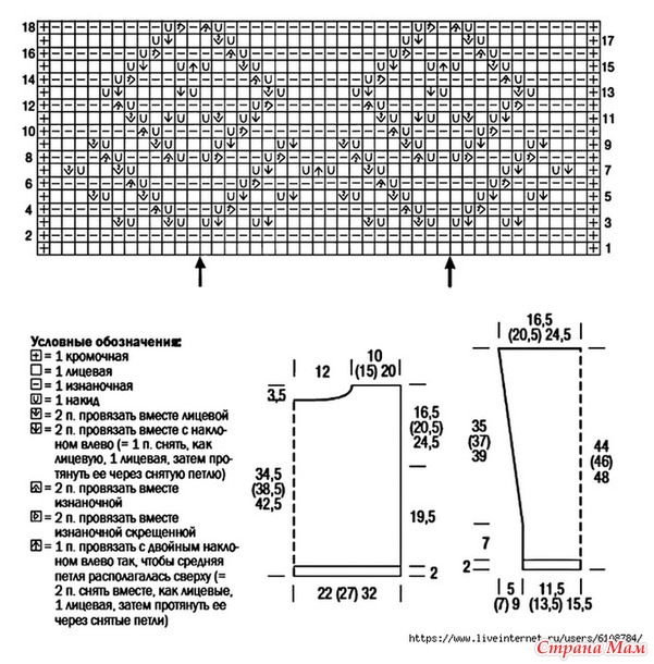 Ажурный джемпер с крупным ромбовидным узором. Спицы.