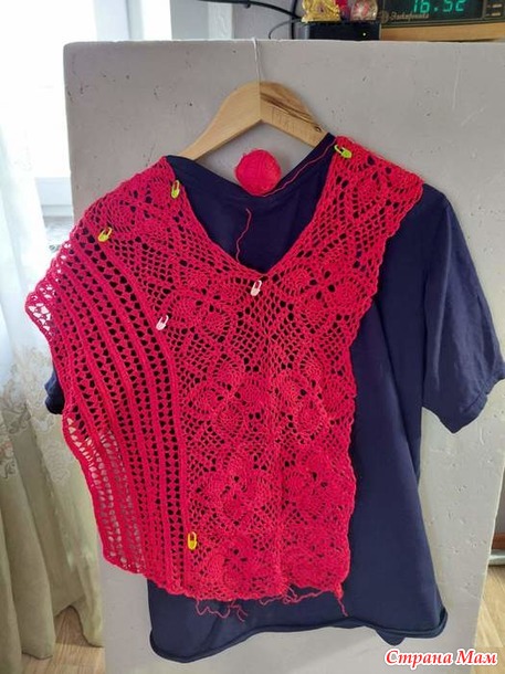 туника пончо крючком