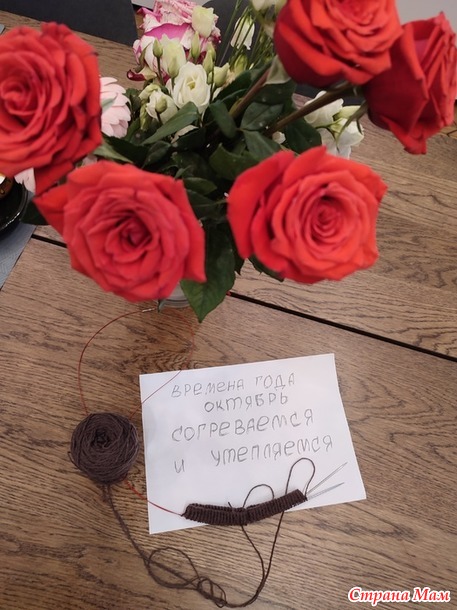 Времена года. Октябрь. Носочки кофейные.