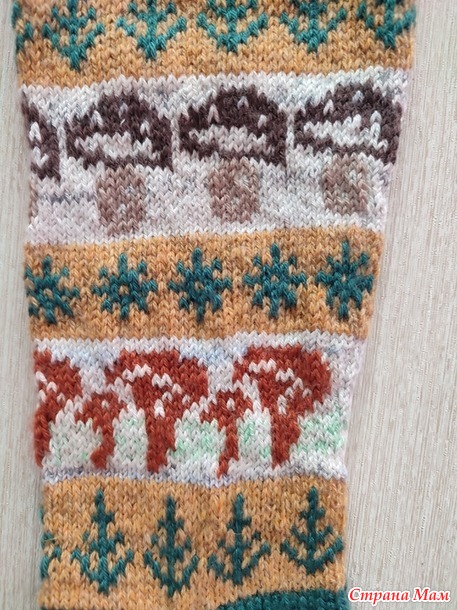 Времена года. Сентябрь. Гольфы с грибами.