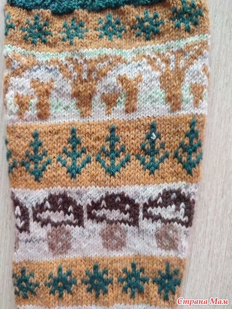 Времена года. Сентябрь. Гольфы с грибами.