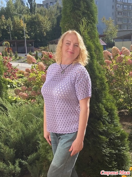 Блуза цвета сирени