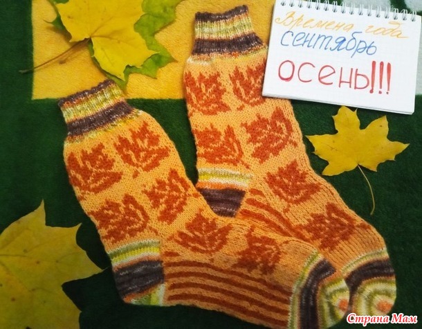 Времена года. Сентябрь. Осенние носочки.