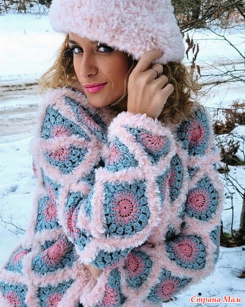 Изделия с мотивом "бабушкин квадрат" - 30