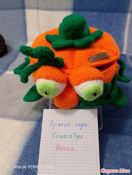 Времена года. Сентябрь. Праздничная конфетница тыковка.